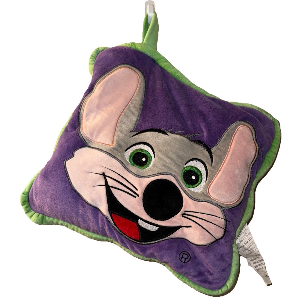 Chuck E Cheese Convertible Pillow 13" Blanket 55 X 33" Zipper Square  2018 Flaw
